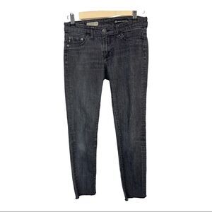 AG Women’s The Jegging Super Skinny Fit Cropped Denim Jeans Black Size 27
